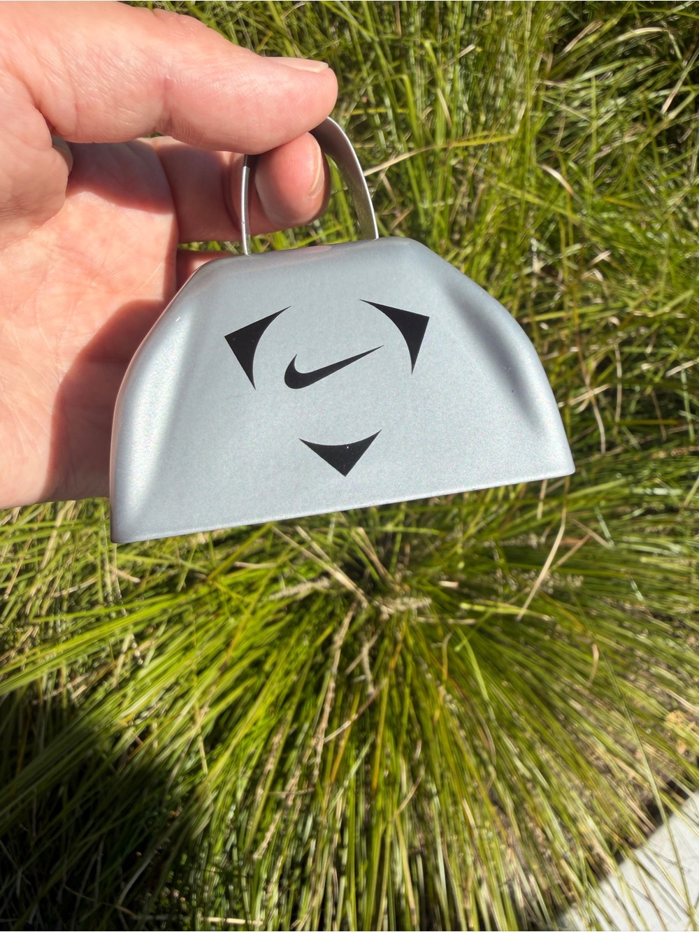 Two Nike Silver Cowbell with Black Swoosh noisemaker- world cup Fútbol, Soccer